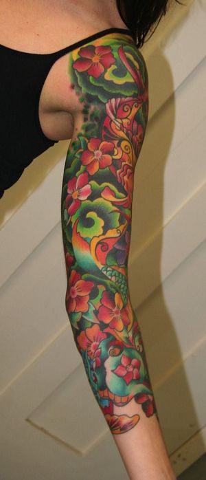 Oriental Flower Tattoo