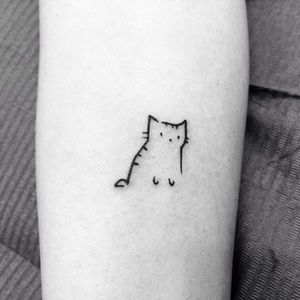 Cute cat tattoo