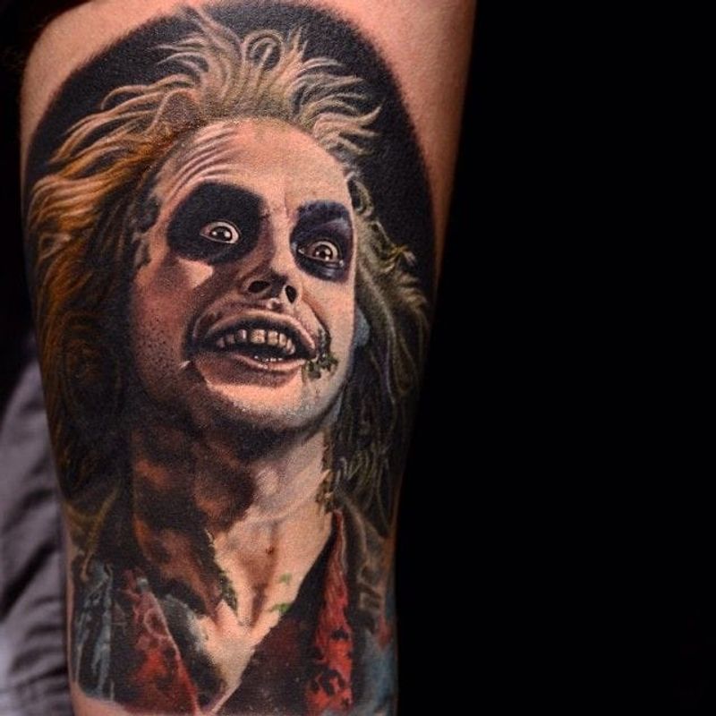 20 Strange And Unusual Beetlejuice Tattoos • Tattoodo