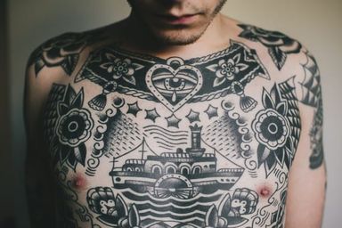 25 Traditional Black and Grey Tattoos