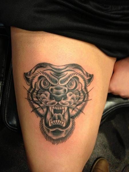 Great tiger tattoo by Iron Age Tattoo