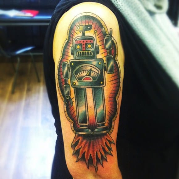 18 Quirky Robot Tattoos • Tattoodo