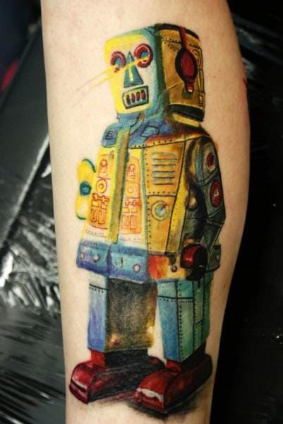 18 Quirky Robot Tattoos • Tattoodo