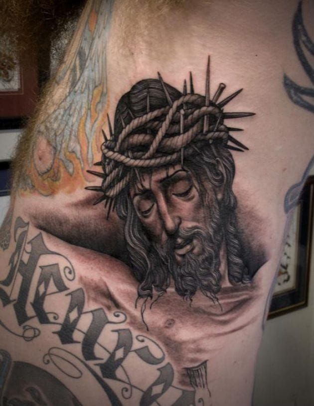 40 Jesus Chest Tattoo Designs For Men  Chris Ink Ideas