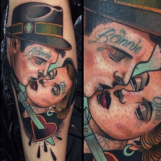 15 Bonnie And Clyde Tattoos For Badass Couples  Tattoodo