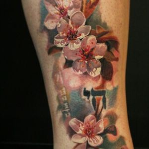 Cherry blossoms tattoo by Dongkyu Lee