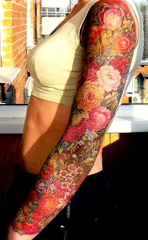 Beautiful flower tattoo
