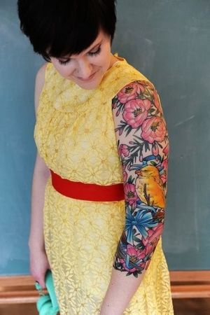 Floral tattoo sleeve