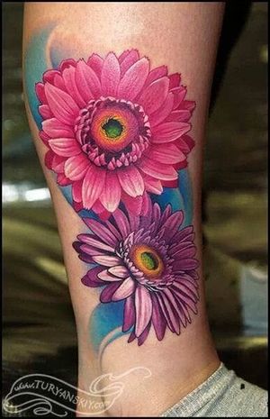 Cornflower tattoo by Oleg Turyanskiy