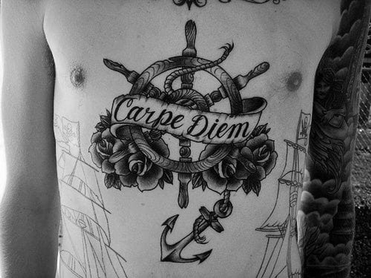 pirate ship wheel tattoo designs