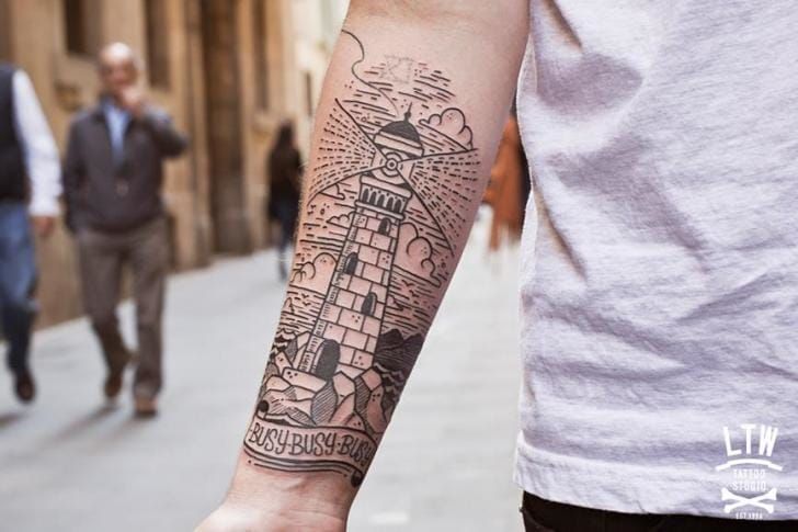 42 Great And Amazing Lighthouse Tattoo Ideas