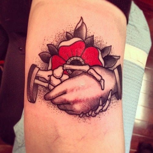 60 Handshake Tattoo Designs For Men  Symbolic Ink Ideas  Family tattoos  for men Arm tattoos for guys Tattoo designs men