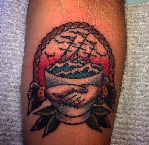 Old School Tattoo and Piercing  A black and grey sinking ship inside of a  shark jaw by Paul blackandgrey sinking ship shark  oldschooltattoobellingham  Facebook