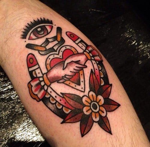 Traditional Handshake Tattoo by Matt Potts on Dribbble