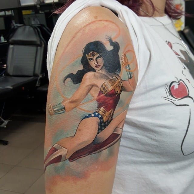 Wonder woman forearm tattoo  Wonder woman tattoo Forearm tattoo women  Tattoos