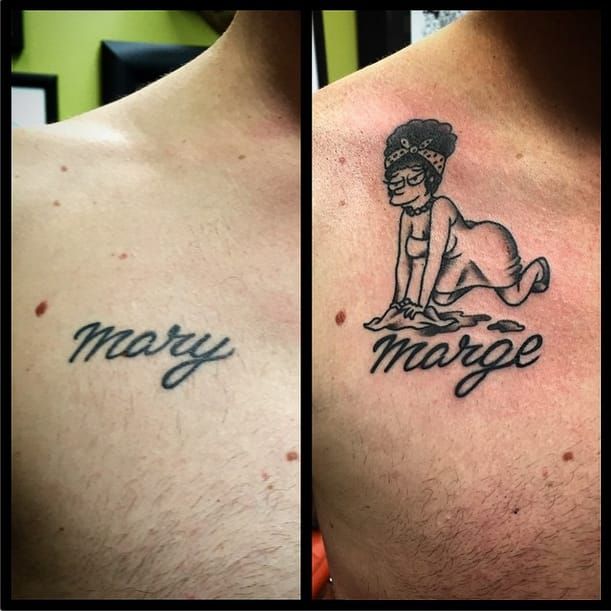 Not all tattoo fix-ups need a large cover-up... Sometimes, you just need the humor of Ashley Smith...