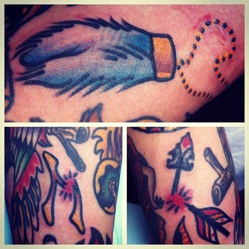 A few small traditional tattoos on my friend Mr.Gydesen to… | Flickr