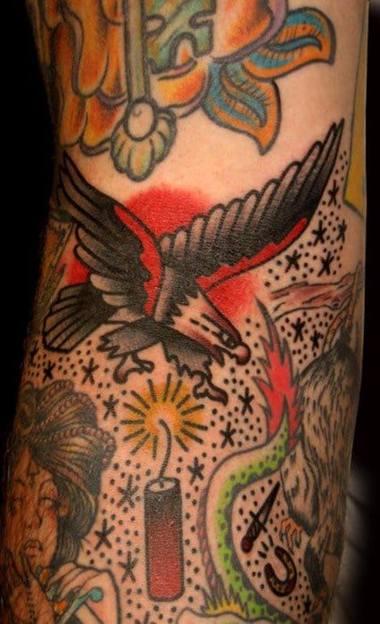 Eagle Filler Tattoo, artist unknown