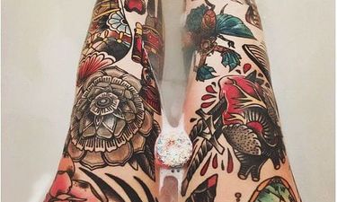 Another piece added to this beautiful Japanese leg sleeve on our