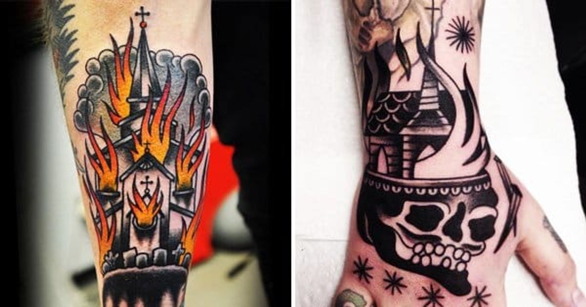 20 Controversial Burning Church Tattoos!! â€¢ Tattoodo