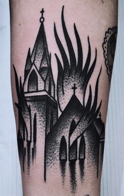 Burning Church  Your Flesh Tattoo