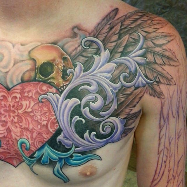 Detail on a chestpiece by Andrew Sussman.