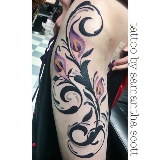 Elegant blackwork by Samantha Scott.