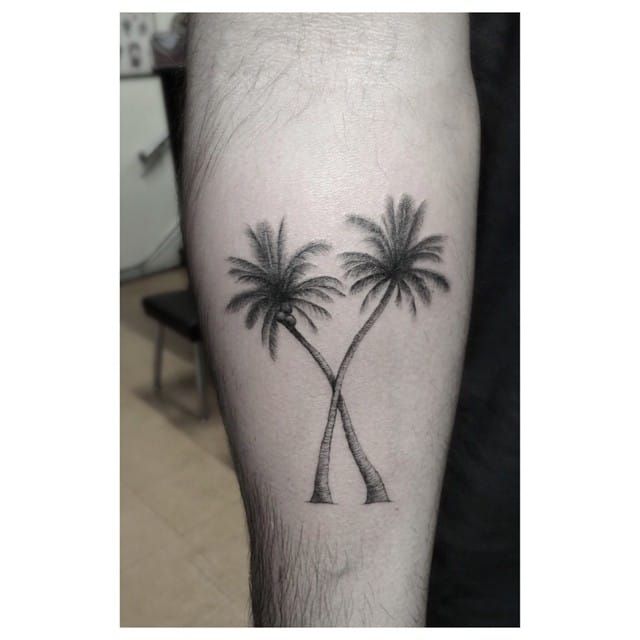 Palm Tree Temporary Tattoo  Set of 3  Little Tattoos