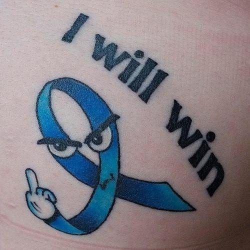 Temporary Tattoo Prostate Cancer Achalasia Awareness 4 Blue  Etsy Canada