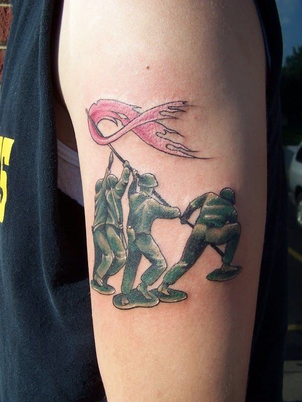 32 Pretty Cancer Ribbon Tattoos On Wrist  Tattoo Designs  TattoosBagcom