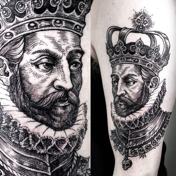 King Ragnar tattoo by Arlo Tattoos  Photo 19519