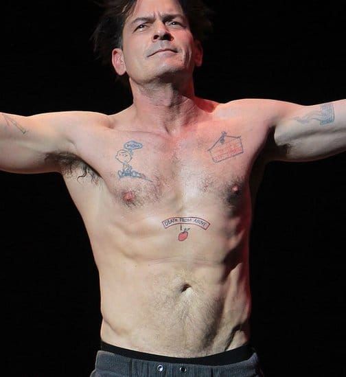 Charlie Sheens 14 Tattoos  Their Meanings  Body Art Guru