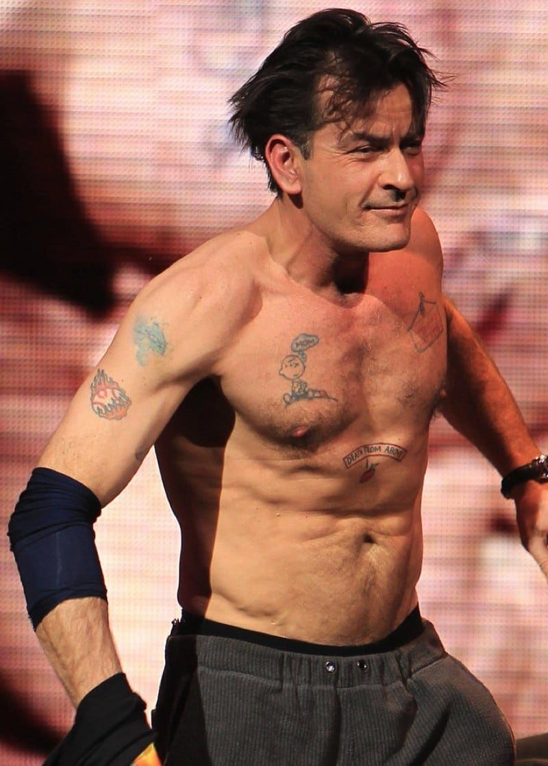 charlie sheen's crazy tattoos