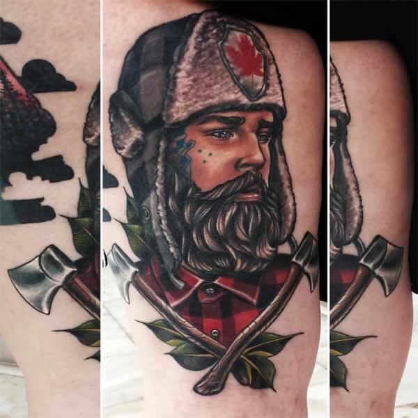 lumberjack axe tattoo