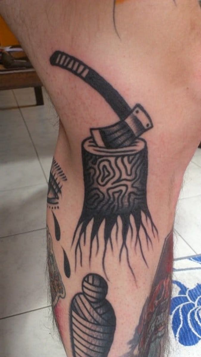 Tattoo uploaded by Jennifer R Donnelly • Tree Stump Tattoo by Last