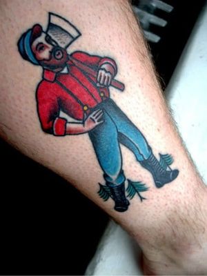 Bold Little Lumberjack Tattoo by Last Sparrow Tattoo