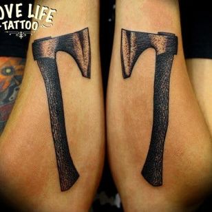lumberjack axe tattoo