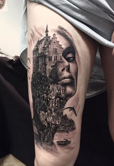 18 Magnificent Double Exposure Tattoos