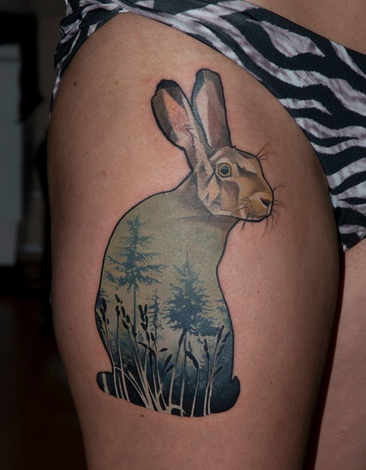 Poetic rabbit by Mátyás Csiga Halász.