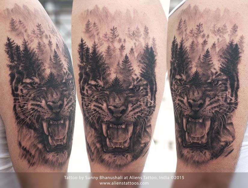 Gorgeous tiger made at Aliens Tattoo.