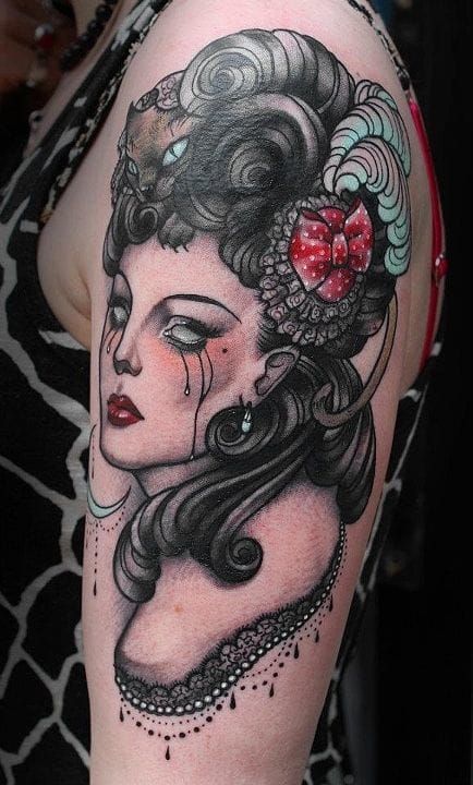 Buy Tattoo Design Victorian Gothic Lantern Moon Feminine Online in India   Etsy