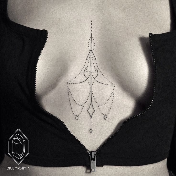 Chest Baroque Lotus tattoo at theYoucom