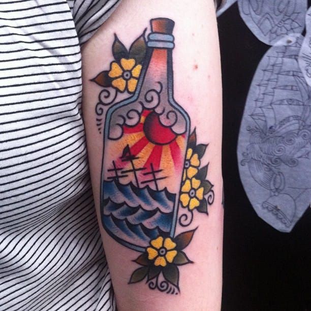 Sinking ship tattoo by Jonas Ribeiro  Tattoogridnet