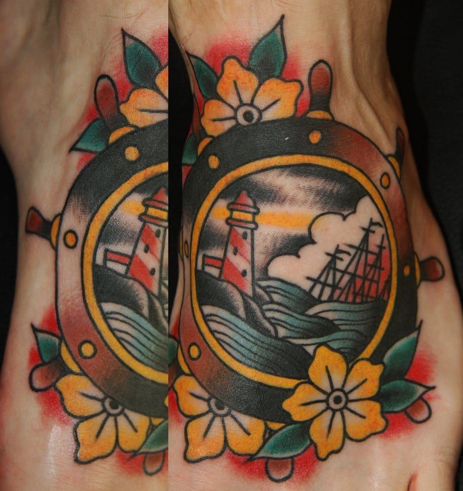 navy ship sinking tattoo