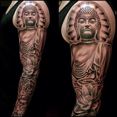 Buddha Tattoo, artist unknown. #buddha