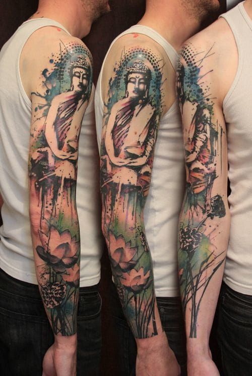 Pin by Joanna Cordon on Tattoos | Sleeve tattoos, Buddha tattoo design, Buddha  tattoo