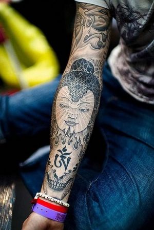 Tattoo uploaded by Tattoodo • Check out the amazing small details & dotwork  techniques Buddha tattoo! So awesome! #Buddha • Tattoodo