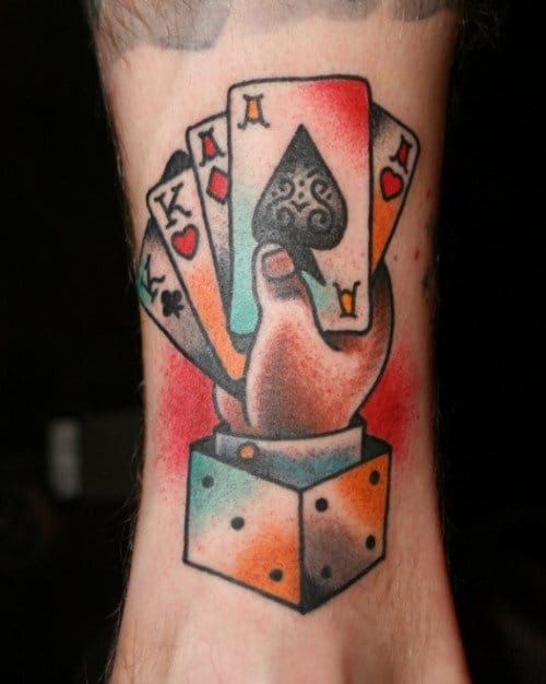 Dice Card Tattoo by Steve Boltz
