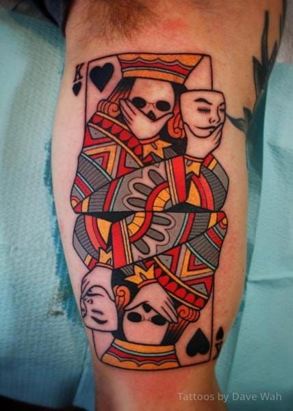 Abstract Card Tattoo by Dave Wah