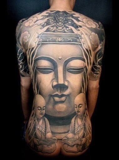 My back piece, mandala stick and poked by Grace Neutral, buddha machined by  Rio Jade Tattoos, done at Femme Fatale London. : r/tattoo